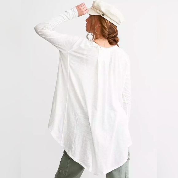 Free People Aria Trapeze Top White Women's Size Extra Small Oversized - Picture 3 of 13